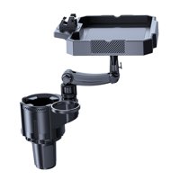 Magideal - Portavasos Para Coche, Bandeja Expansora, Accesorio Desmontable, Fácil De Instalar, Giratorio, Extraíble, Bandeja De Comida Para Coche, Portavasos , L L