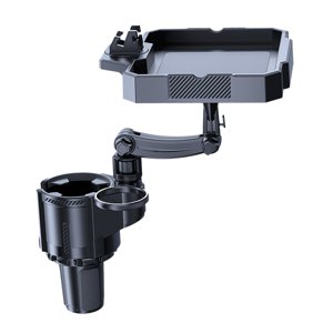 Magideal - Portavasos Para Coche, Bandeja Expansora, Accesorio Desmontable, Fácil De Instalar, Giratorio, Extraíble, Bandeja De Comida Para Coche, Portavasos , L L