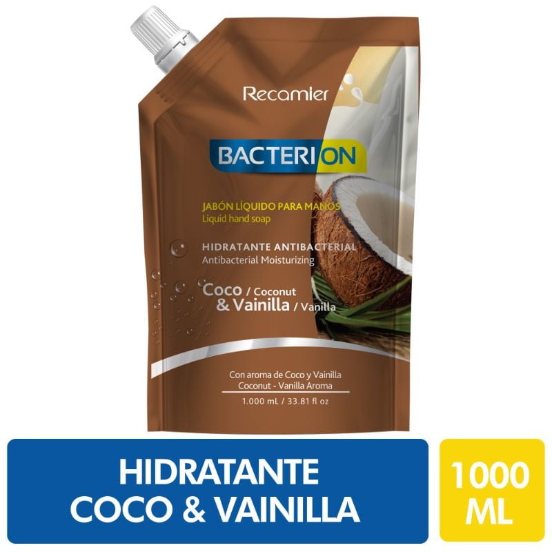 Bacterion - Jabón Líquido Antibacterial Hidratante Coco-Vainilla