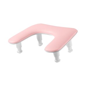 Ioensy - Reposamanos De Piel Sintética Para Manicura En Forma De U, Cojín Para Salón De Belleza, Ideal Como Regalo Para El Hogar, Color Rosa