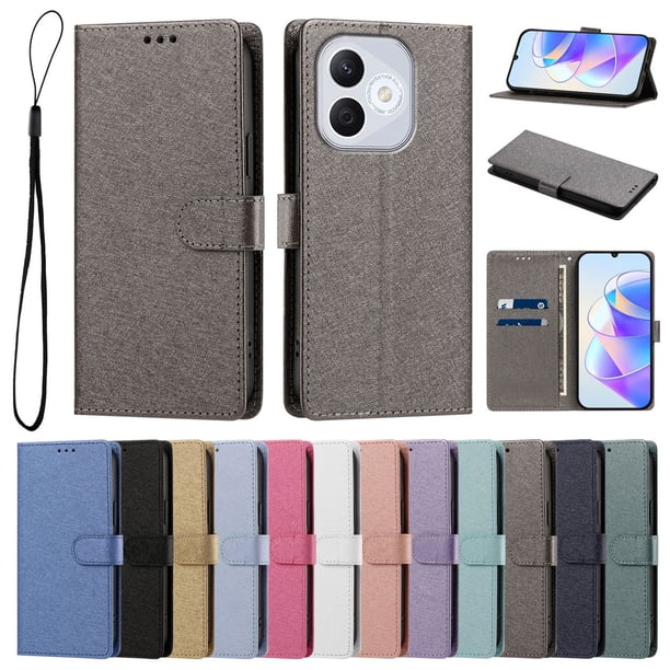 Cartera Funda para Honor 400 Lite Carga Inalámbrica, Gris