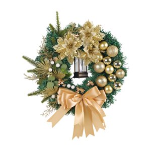 Bothyi - Corona Navideña Artificial De 40 Cm Para Ventana, Pared De Oficina, Puerta De Entrada