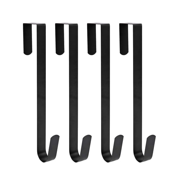 Colgador de guirnaldas Sattiyrch 12 para puerta de entrada de acero (negro)