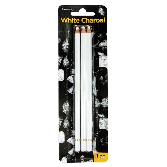 Lápices de Carbón Blanco Brusarth – Set de Dibujo de 3 piezas