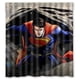 thumbnail image 1 of Cortina de ducha de Superman, juego de cortina de baño con ganchos, tamaño 66 x 72 pulgadas, 1 of 3