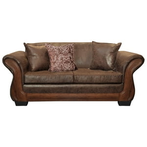 América Decora - Sofá Con Resorte Estructural 3 Personas Finis Envejecido Café Claro X