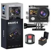 Cámara De Acción Akaso Brave 4 4K, 30 Fps, 20 Mp, Wifi Con Eis, 40 M, Resistente Al Agua