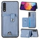 thumbnail image 1 of Funda Billetera Tejida para Samsung Galaxy A30s con Soporte y Tarjetero Azul, 1 of 4