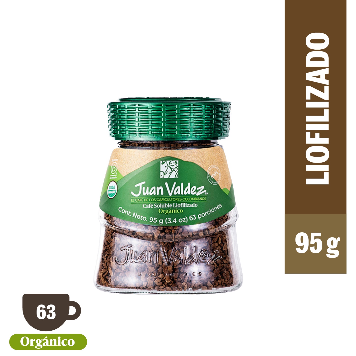 Café Liofilizado Juan Valdez Orgánico 95 G