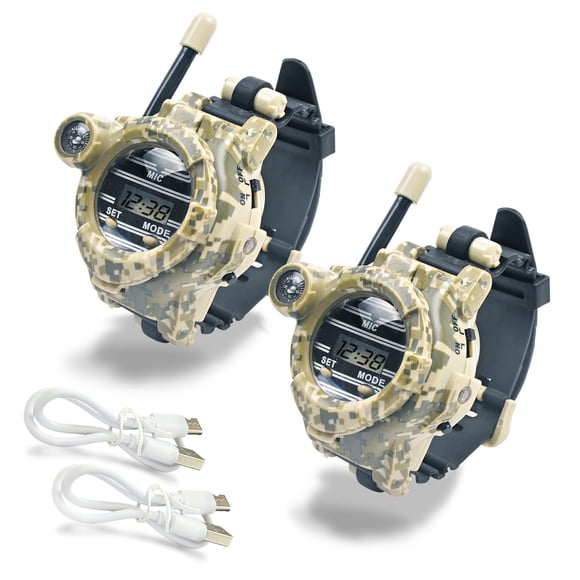 Reloj espía recargable Walkie Talkie Beenavee para niños, paquete de 2