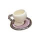 thumbnail image 1 of Taza De Café De Cerámica Con Platillo, Regalo Ideal Para Mujeres Con Asa, Taza De Té De 160ml, Taza Blanca, 1 of 3