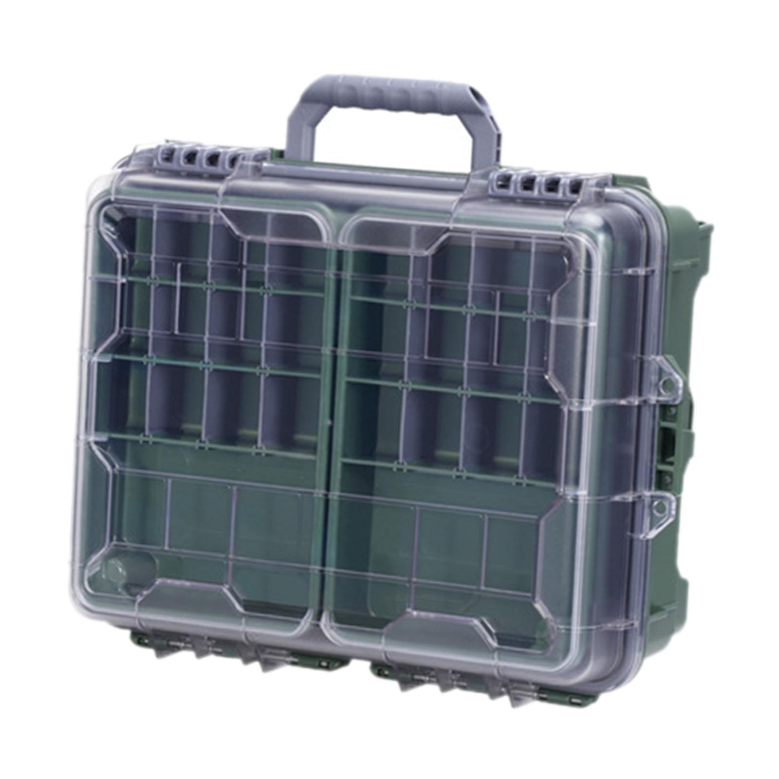 Magideal - Tackle De Pesca Organizador De Memoria De La Memoria -caja De Tool Para Líneas De Cebo Hook Implaz De Agua 3 Capas De Carcasa De Cebo Práctico De Múlt Verde