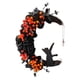 thumbnail image 1 of Cat Wreath Halloween Pascua Decoración Para El Hogar Puerta Exterior Pared Puerta Primavera, 1 of 5