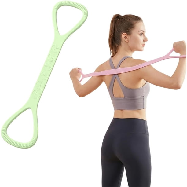 Banda resistencia silicona figura 8 9 kg con asas brazos espalda estiramiento hombro