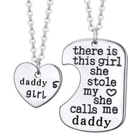 Ioensy - Conjunto De Collar Para Padre E Hija, Ideal Para Familias, Joyería A La Moda Para Papá Y Niña, Papá