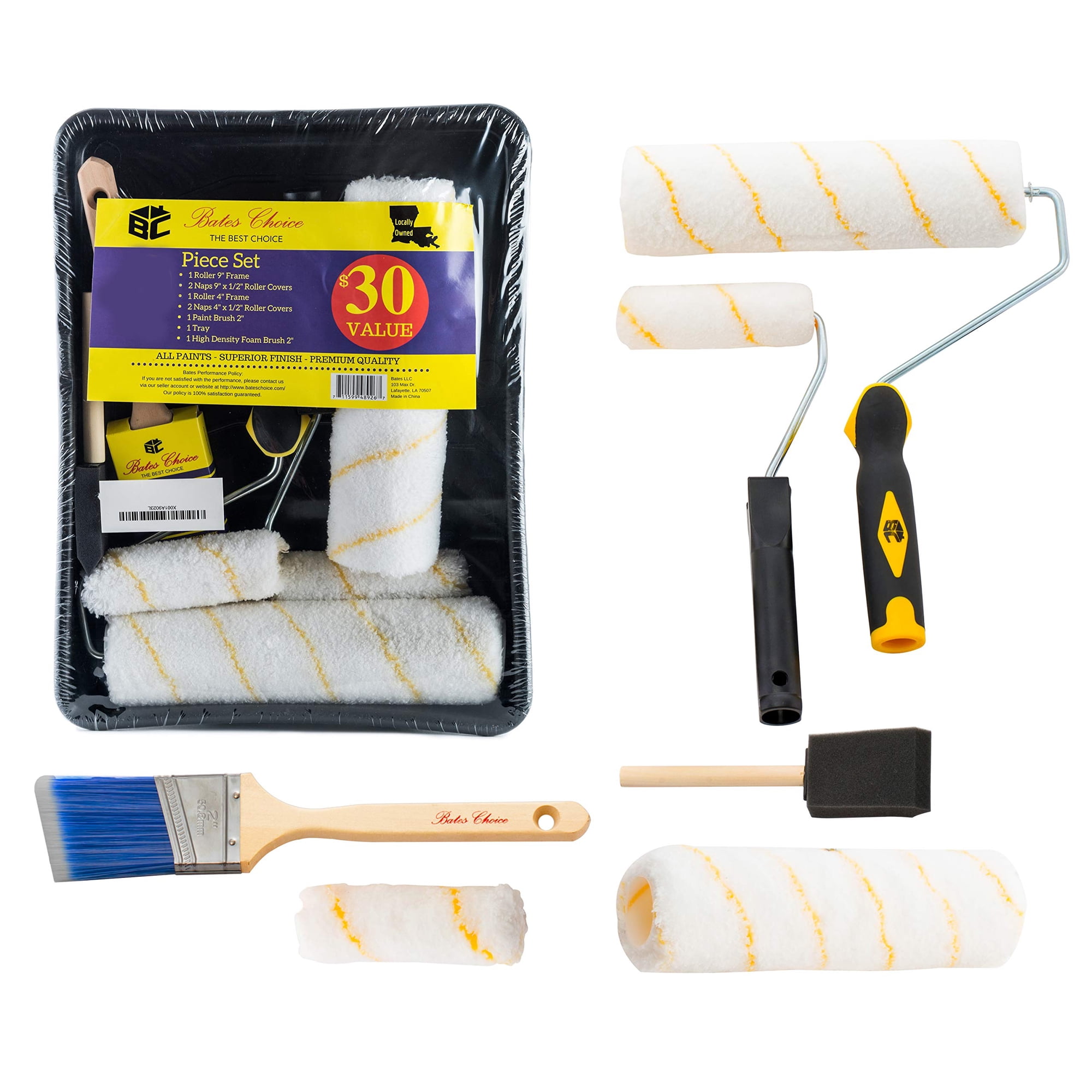 Juego De Rodillos De Pintura Bates Choice, 11 Piezas, Suministros De Pintura Para El Hogar