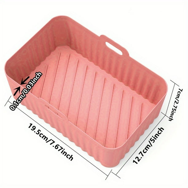 Upgrade Your Air Frying Game with Reusable Silicone Liners - Perfect Fit for Air Fryers, Easy to Clean, Saves Fried Rice - Available in 1/2PCS