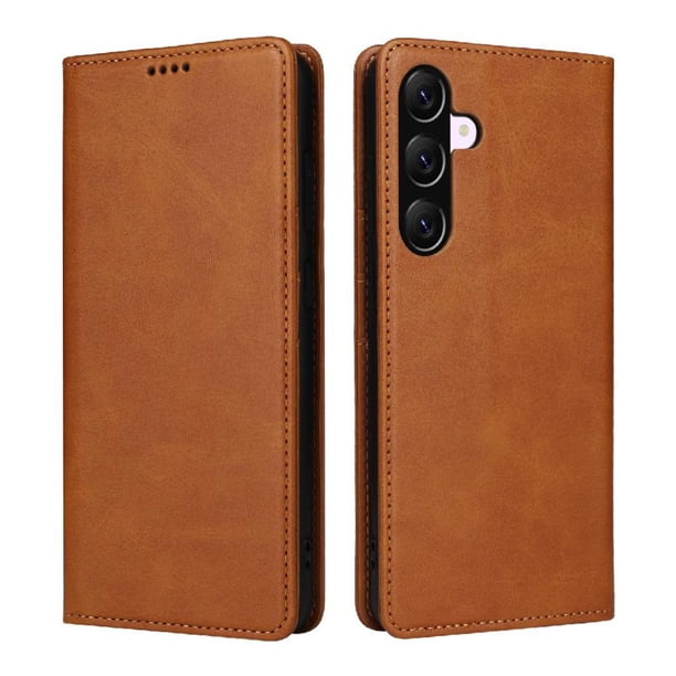 Funda Cartera para Samsung Galaxy A56 5G con Ranuras Tarjetas y Soporte - Protección Completa Marrón