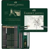 Faber Castell - Lápiz Grafito Pitt Estuche De Metal Faber-Castell X19 Uds.