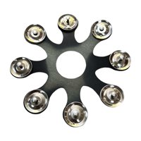 Bothyi - Hi Hat Pandereta Alto Rendimiento Tambor Hi Hat Campanas Para Crashes Stacks Rides Negro