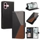 thumbnail image 1 of Funda Cartera Tricolor para iPhone 16 con Ranuras para Tarjetas, Negro, 1 of 6