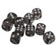 thumbnail image 2 of Paquete De 10 Dados Acrílicos D6 De Seis Caras Para Juegos De Mesa D&D TRPG, Juguetes Negros, 2 of 4