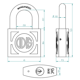 thumbnail image 2 of Candado Odis 345 45mm, 2 of 7