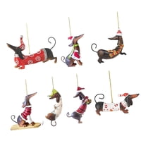 Bothyi - 7X Adornos Navideños Para Perros, Adornos Para Árboles De Navidad Para Puerta, Habitación Y Jardín