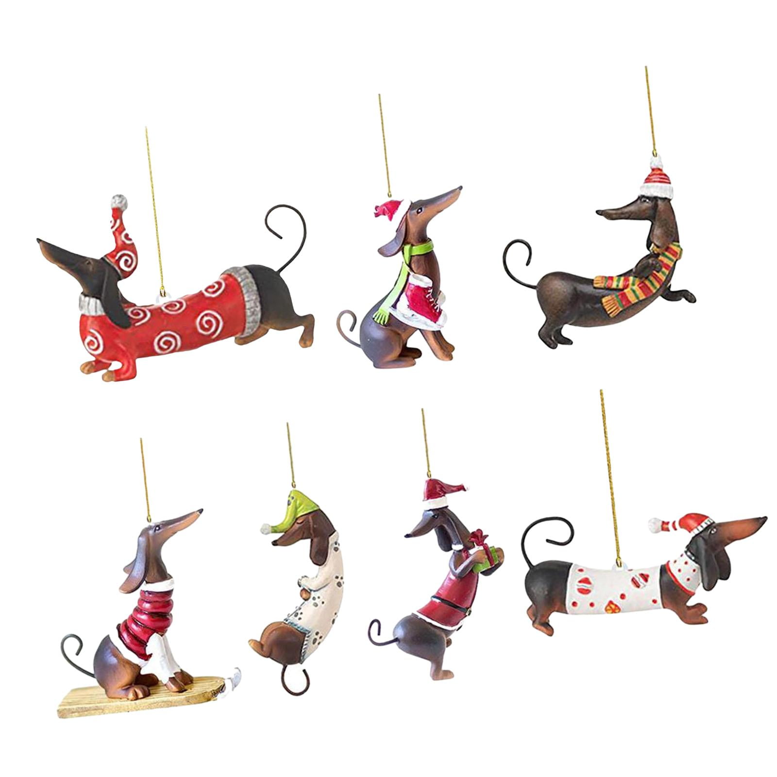Bothyi - 7x Adornos Navideños Para Perros, Adornos Para Árboles De Navidad Para Puerta, Habitación Y Jardín