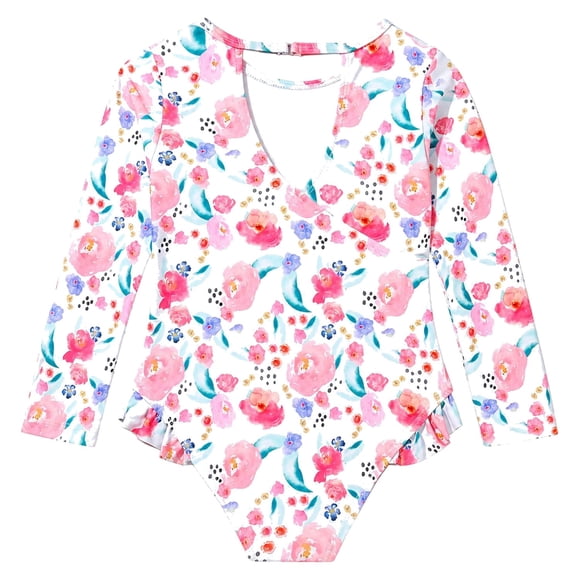 Traje de Baño Niña Manga Larga UPF50+ Pastel Oli MamboKids 1 a 2 años