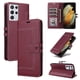 thumbnail image 2 of Premium Wallet Case for Samsung Galaxy S23 Ultra with Card Slots & Kickstand, Flip Cover Red, 2 of 6