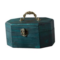 Magideal - Caja De Almacenamiento Para Joyas, Organizador De Exhibición, Decoración Del Hogar, Soporte De Madera Para Colgantes, Para Amuletos, Bodas, Cumpleaños Verde