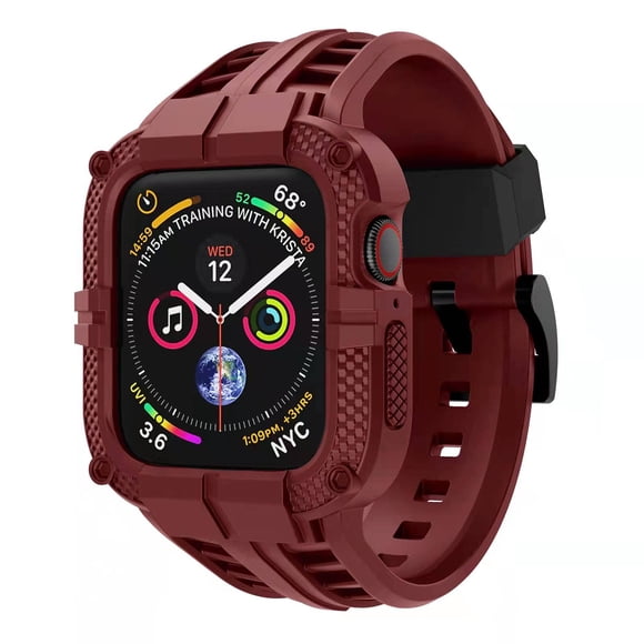 Correa para Apple Watch T-ENGINE 41 mm Rojo Vino con Caja Protectora