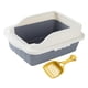 thumbnail image 1 of Bandeja De Arena Para Mascotas Con Pala Kitty Animales Peque?os Caja De Arena Para Gatos Con Parte Superior Abierta Gris M 31x21x16cm, 1 of 5
