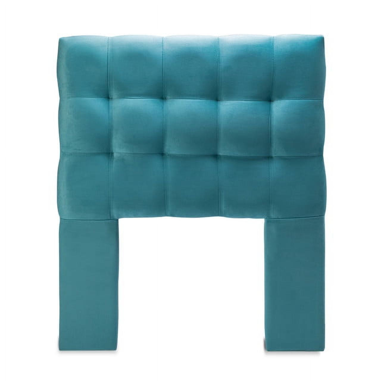 Dgb - Respaldo Cama 1 Plaza Felpa Turquesa Alicante Cp