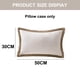 thumbnail image 2 of Funda de almohada decorativa de estilo rústico con ribete de lino y arpillera, con bordes personalizados, para exteriores, 30 x 50 cm, 2 of 5