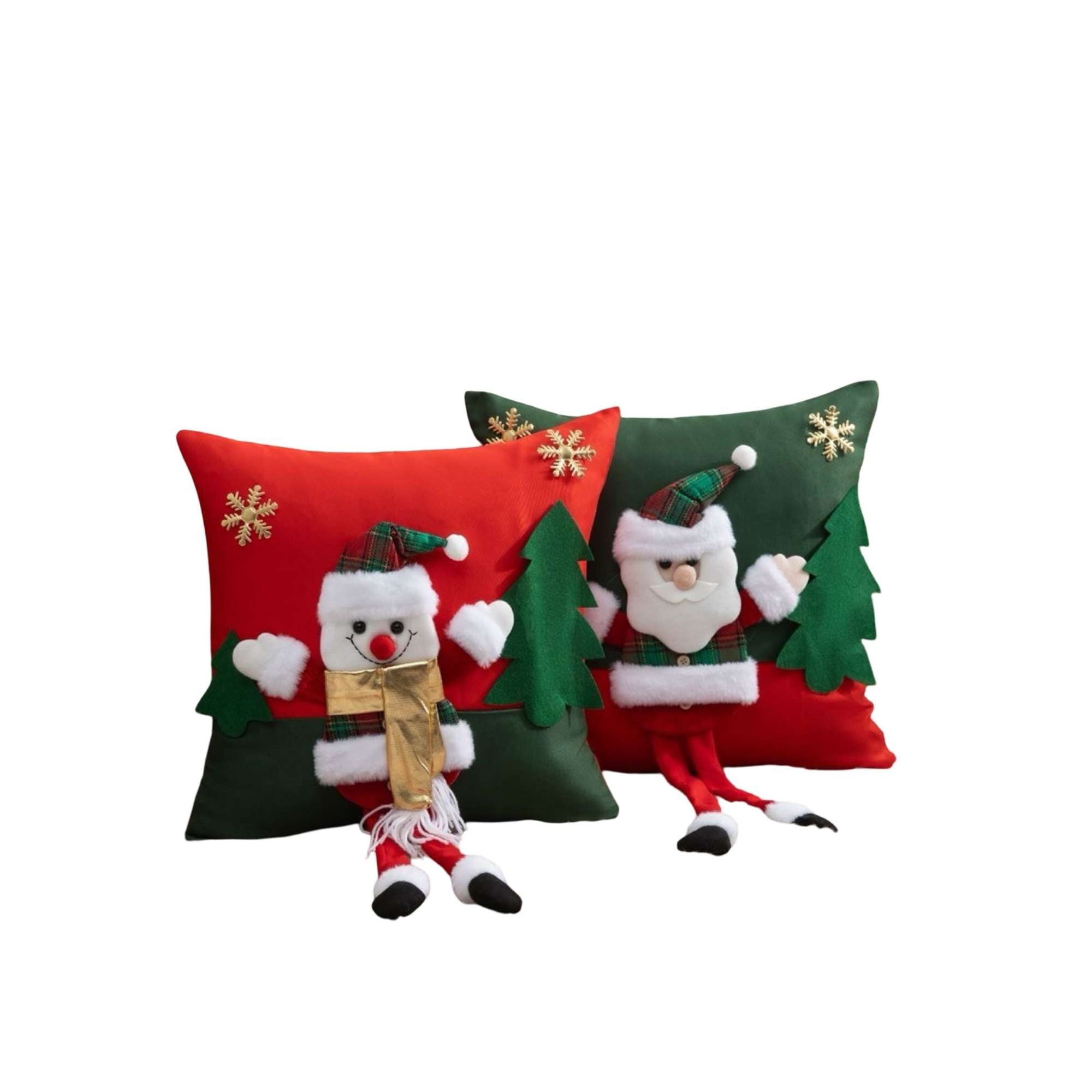 Genérico - Pack De 2 Fundas De Cojin Para Navidad 3d B14