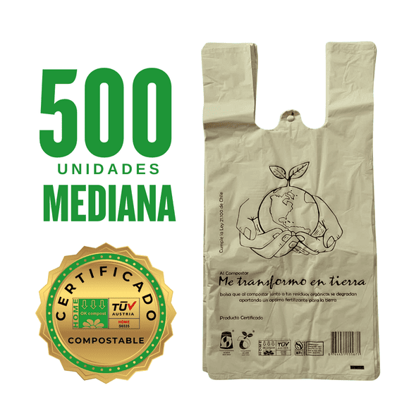 Bolsa Compostable y Biodegradable 42x50 cm | 500 unidades