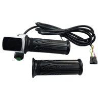 Magideal - Empuñadura De De Manillar, Control De , Empuñadura Giratoria De Universal, Con Pantalla Lcd, Empuñaduras De Manillar