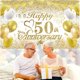 thumbnail image 5 of Pancarta RUMIA 185x110 cm 50.º Aniversario Blanco y Oro, 5 of 7