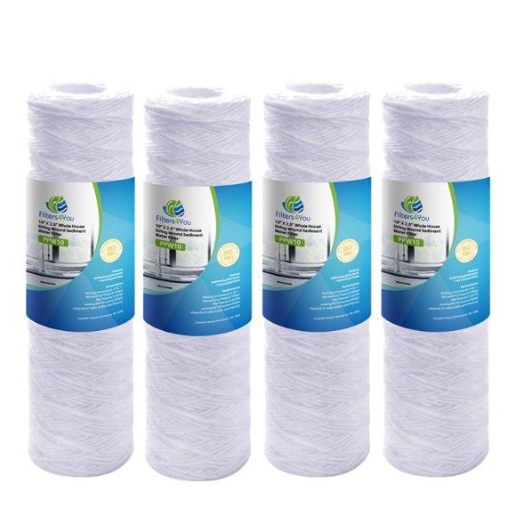 Cartucho de filtro de agua CFS, paquete de 4 unidades, polipropileno enrollado