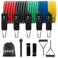 Bandas De Resistencia Veick Para Entrenamiento Con Asas De 10 A 50 Libras