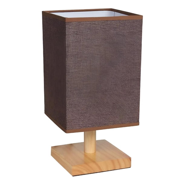 Lampara De Velador Lampara De Mesa Diseño Cuadrado marron