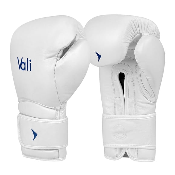 Guantes de boxeo Vali 457 g de cuero blanco para entrenamiento