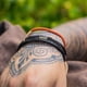 thumbnail image 5 of Pulsera hombre cuero y dijes bronce negro, 5 of 6