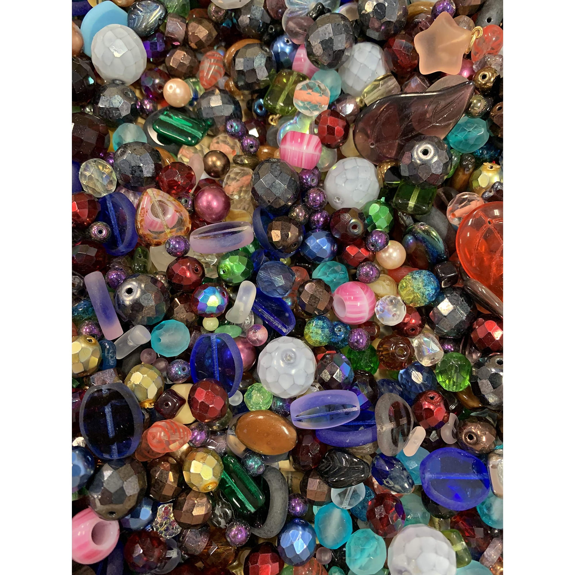 Heart Rock Beads - Perlas De Vidrio En Forma De Corazón Y Piedra Surtidas Para Hacer Joyas