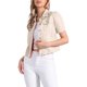 thumbnail image 4 of INSPIRE CHIC Chaqueta de Mezclilla para Mujer con Mangas Cortas Abullonadas y Cuello Vuelto Chaqueta de Jean Beige M, 4 of 6