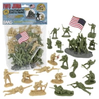 Bmc Toys - Plastic Army Bmc Iwo Jima 32 Para Hombre De La Segunda Guerra Mundial, Estadounidense Y Japonés