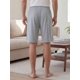 thumbnail image 3 of Pantalones Cortos de Pijama de Algodón Cómodos de Color Sólido para Hombres INSPIRE CHIC para Relajación y Sueño 32 Gris Claro, 3 of 5