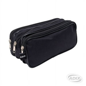 Adix - Estuche Escolar Triple Cierre Negro
